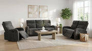 Hamilton Chenille Manual Reclining Sofa Charcoal Grey - 603374