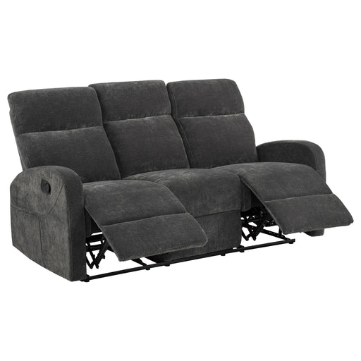 Hamilton Chenille Manual Reclining Sofa Charcoal Grey - 603374