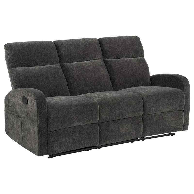 Hamilton Chenille Manual Reclining Sofa Charcoal Grey - 603374