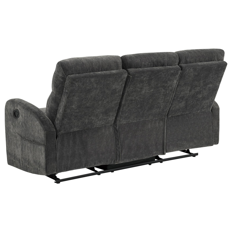 Hamilton Chenille Manual Reclining Sofa Charcoal Grey - 603374