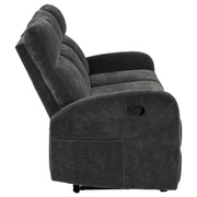 Hamilton Chenille Manual Reclining Sofa Charcoal Grey - 603374