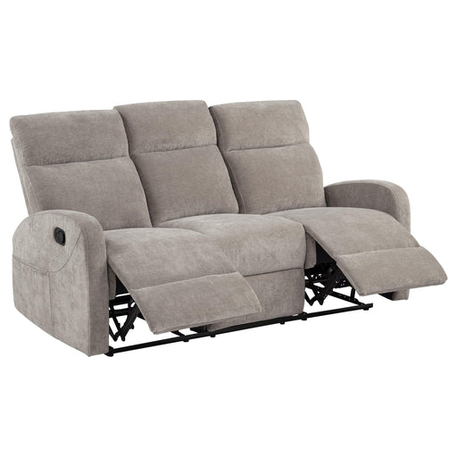 Hamilton Chenille Manual Reclining Sofa Sand - 603371