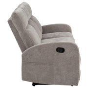Hamilton Chenille Manual Reclining Sofa Sand - 603371