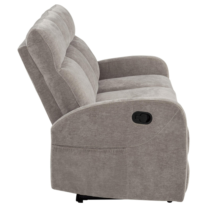 Hamilton Chenille Manual Reclining Sofa Sand - 603371