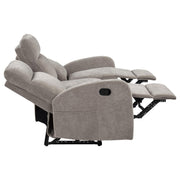Hamilton Chenille Manual Reclining Sofa Sand - 603371