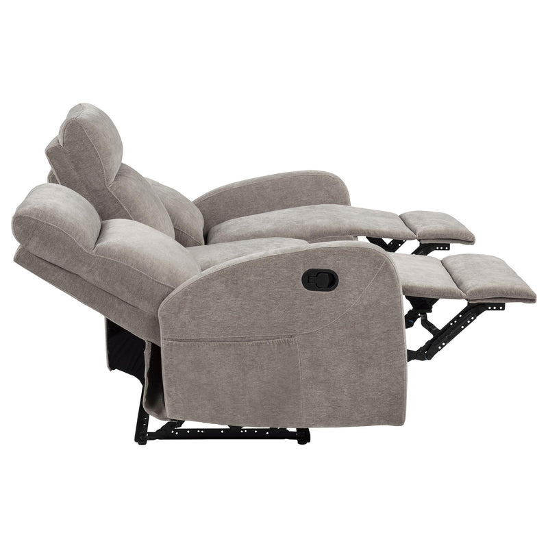 Hamilton Chenille Manual Reclining Sofa Sand - 603371