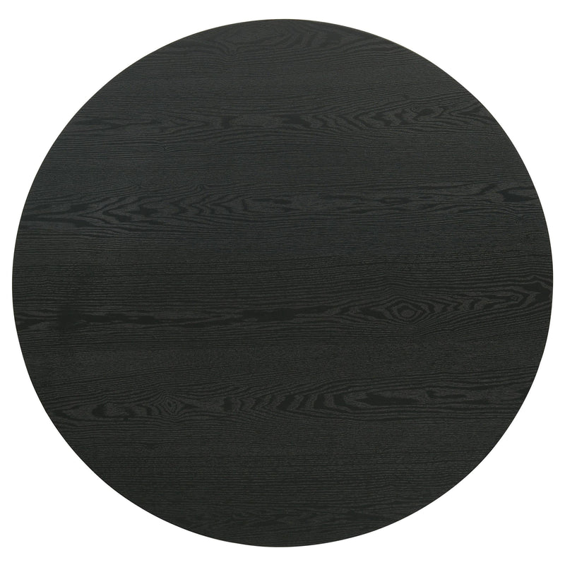 Hamlyn 3-piece Round Fluted Coffee and End Table Set Black - 706508-S3