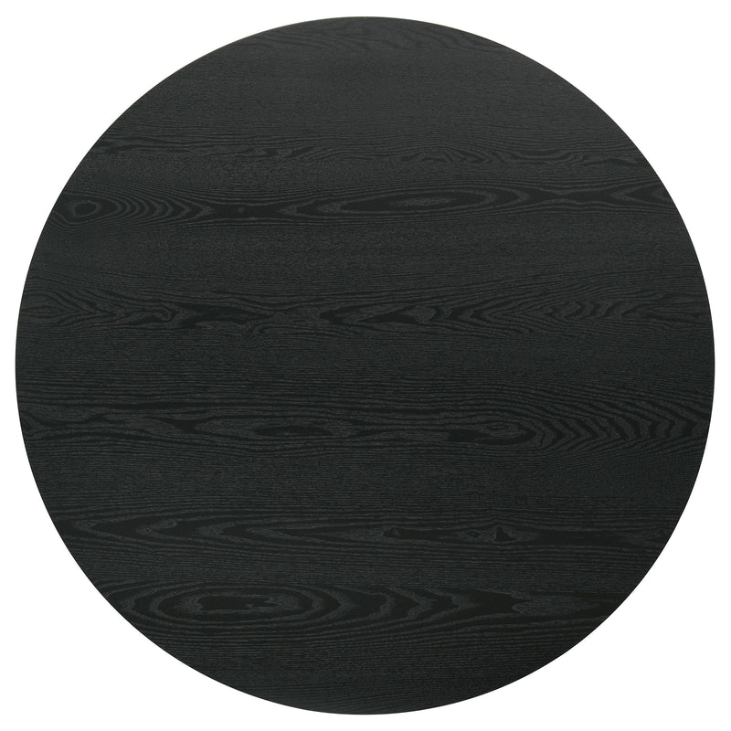 Hamlyn 43-inch Round Wood Counter Height Dining Table Black - 193938BLK