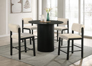 Hamlyn 43-inch Round Wood Counter Height Dining Table Black - 193938BLK