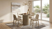 Hamlyn 43-inch Round Wood Counter Height Dining Table Natural Oak - 193938NAT