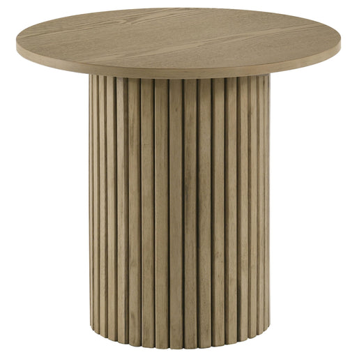 Hamlyn 43-inch Round Wood Counter Height Dining Table Natural Oak - 193938NAT