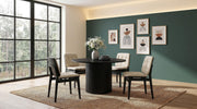 Hamlyn 47-inch Round Wood Dining Room Table Black - 193930BLK