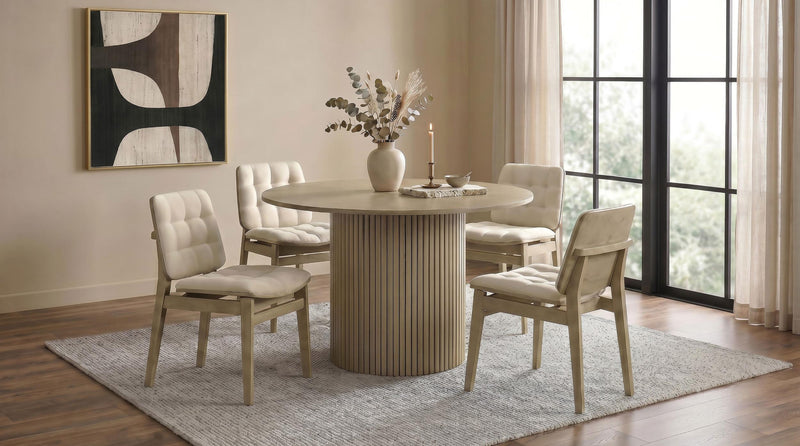 Hamlyn 47-inch Round Wood Dining Room Table Natural Oak - 193930NAT