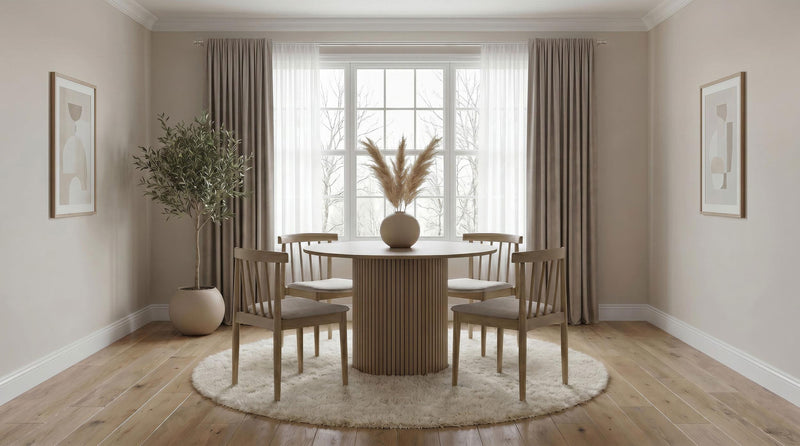 Hamlyn 47-inch Round Wood Dining Room Table Natural Oak - 193930NAT