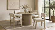 Hamlyn 47-inch Round Wood Dining Room Table Natural Oak - 193930NAT