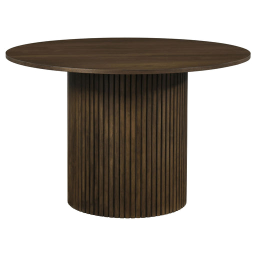 Hamlyn 47-inch Round Wood Dining Room Table Walnut - 193930WAL