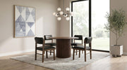 Hamlyn 47-inch Round Wood Dining Room Table Walnut - 193930WAL