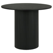 Hamlyn 5-piece Round Wood Counter Height Dining Set Cream and Black - 193938BLK-S5B