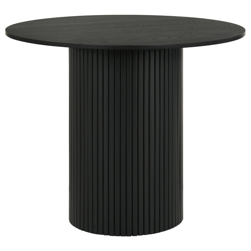 Hamlyn 5-piece Round Wood Counter Height Dining Set Cream and Black - 193938BLK-S5D