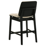 Hamlyn 5-piece Round Wood Counter Height Dining Set Cream and Black - 193938BLK-S5D