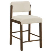 Hamlyn 5-piece Round Wood Counter Height Dining Set Cream and Walnut - 193938WAL-S5B