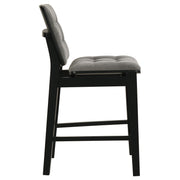 Hamlyn 5-piece Round Wood Counter Height Dining Set Grey and Black - 193938BLK-S5E