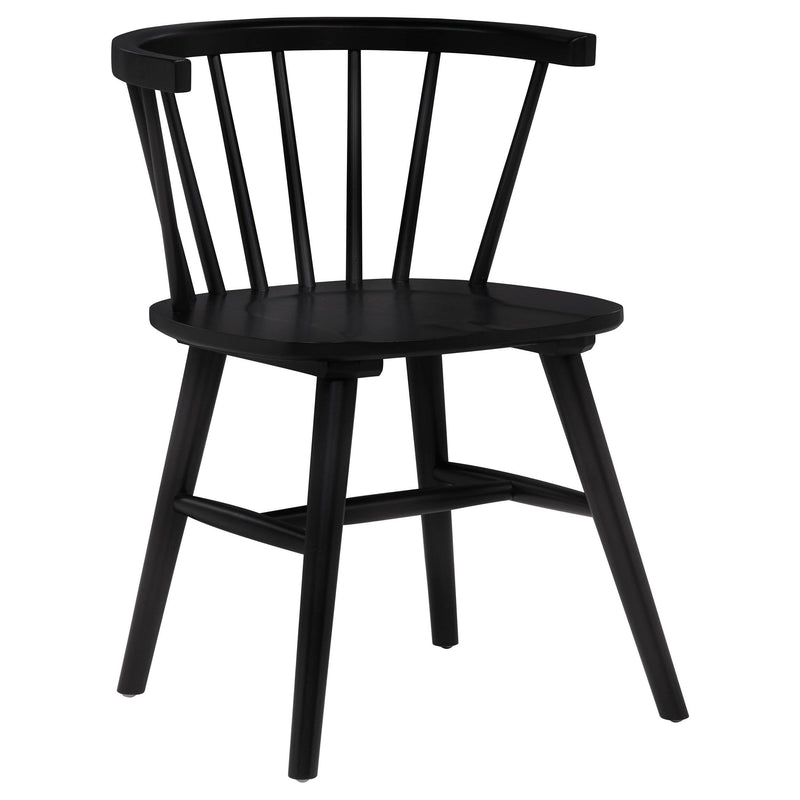 Hamlyn 5-piece Round Wood Dining Set Black - 193930BLK-S5F