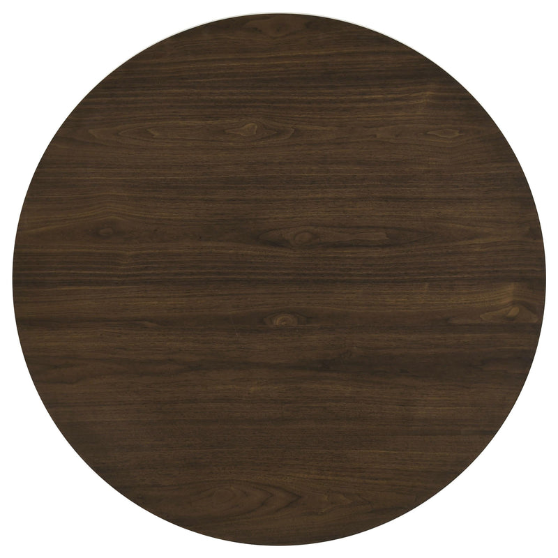 Hamlyn 5-piece Round Wood Dining Set Black and Walnut - 193930WAL-S5C