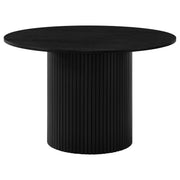 Hamlyn 5-piece Round Wood Dining Set Cream and Black - 193930BLK-S5B