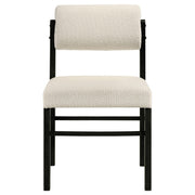 Hamlyn 5-piece Round Wood Dining Set Cream and Black - 193930BLK-S5B