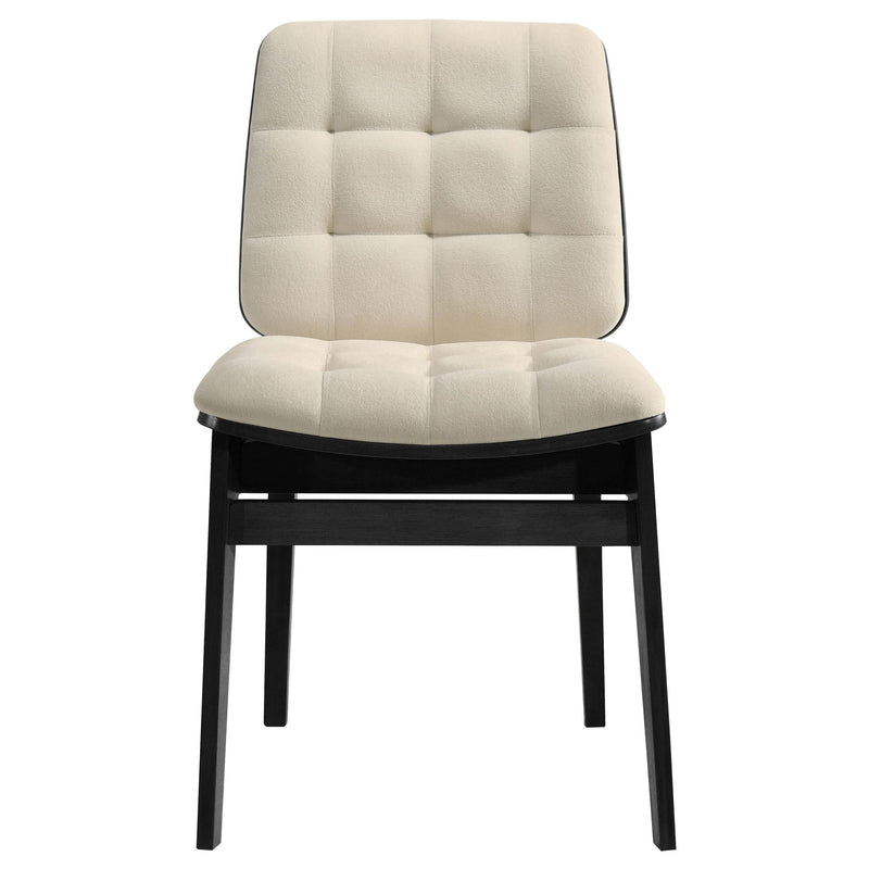 Hamlyn 5-piece Round Wood Dining Set Cream and Black - 193930BLK-S5D
