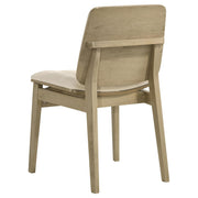 Hamlyn 5-piece Round Wood Dining Set Cream and Natural Oak - 193930NAT-S5D