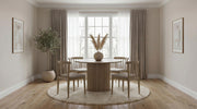 Hamlyn 5-piece Round Wood Dining Set Wheat and Natural Oak - 193930NAT-S5A