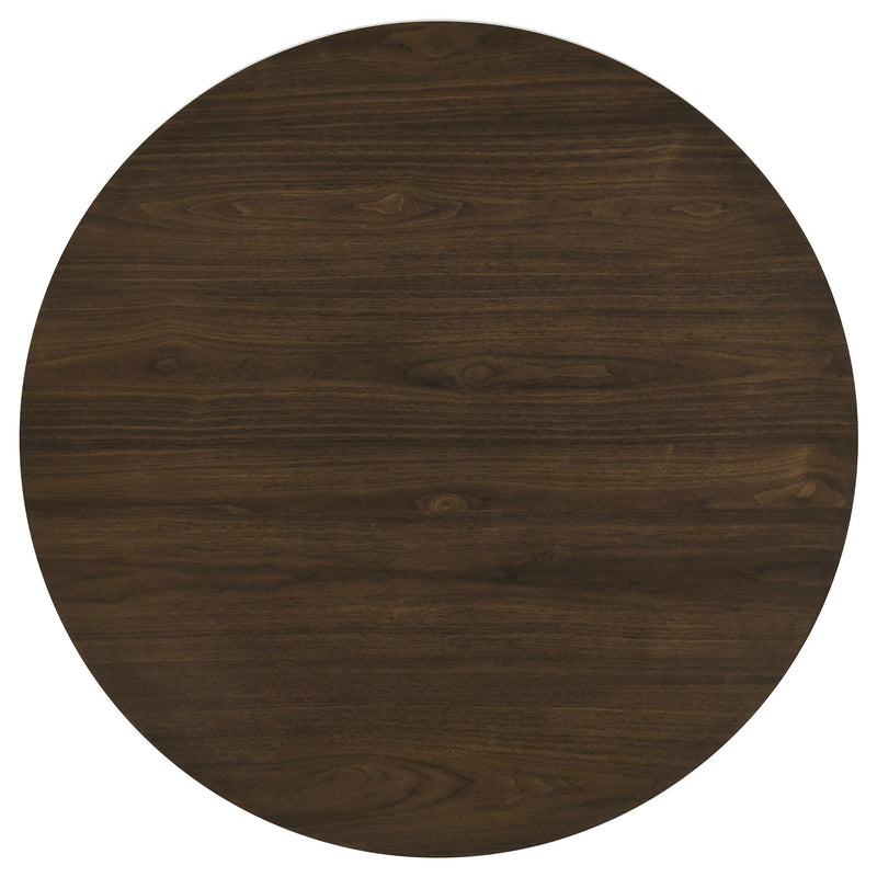 Hamlyn 5-piece Round Wood Dining Set Wheat and Walnut - 193930WAL-S5A
