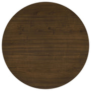 Hamlyn Round Fluted Occasional Cocktail Coffee Table Walnut - 706518