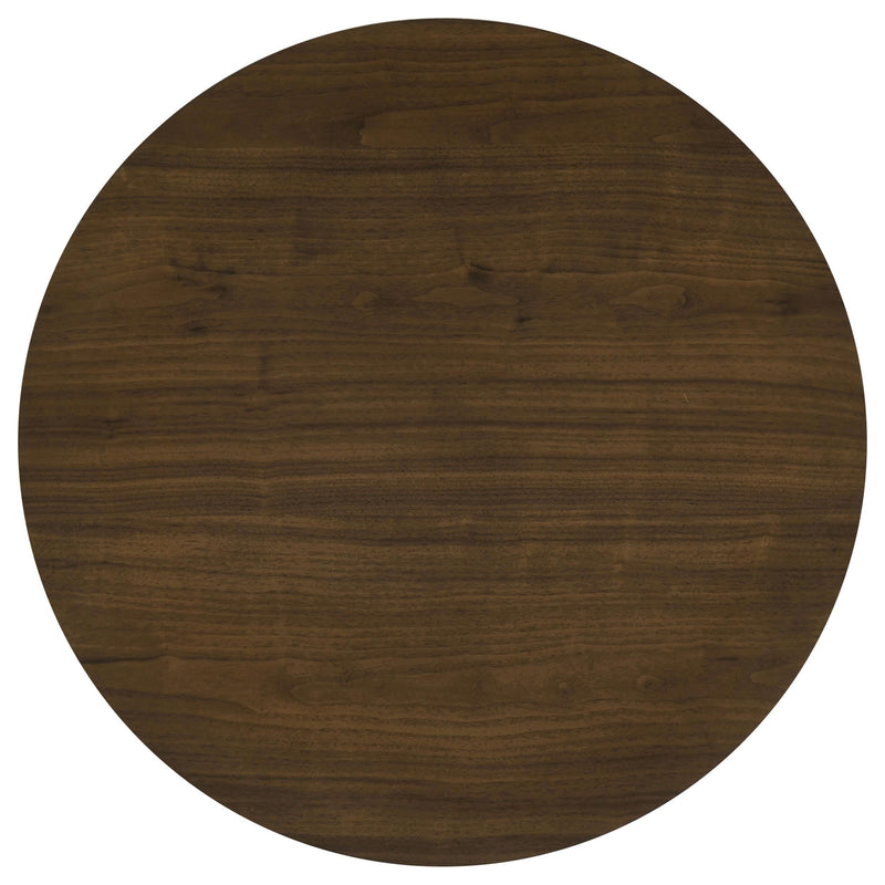 Hamlyn Round Fluted Occasional Cocktail Coffee Table Walnut - 706518