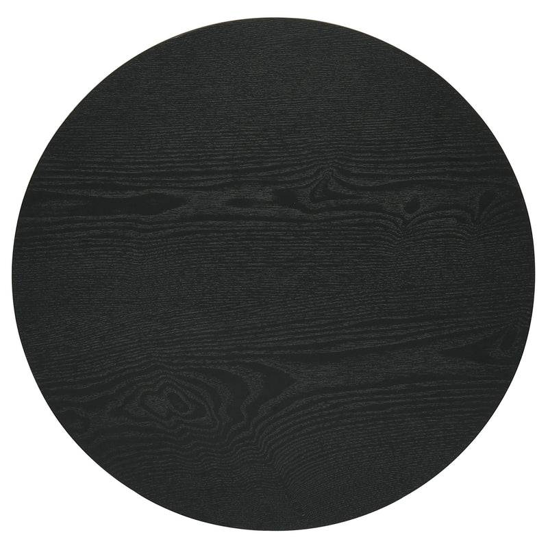 Hamlyn Round Fluted Occasional Side End Table Black - 706507
