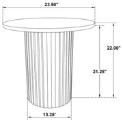 Hamlyn Round Fluted Occasional Side End Table Black - 706507
