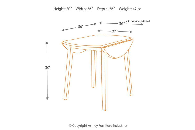 Hammis Dark Brown Dining Drop Leaf Table - DMV FurnitureDining Table