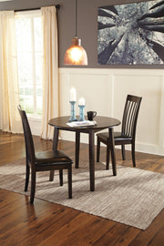 Hammis Dark Brown Round Drop Leaf Dining Set - DMV FurnitureDining Room Set