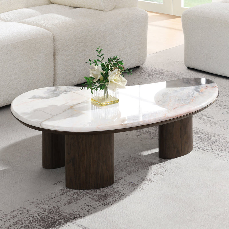 Hanale Coffee Table w/Natural Marble - LV04575