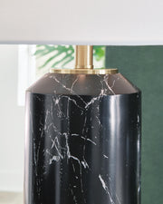 Hanzila Black/Gold Finish Table Lamp - L236074