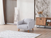 Happy Chair Grey in Grey - 101-HAP-PUFGRAY-B