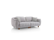 Happy Stationary Sofa Grey in Grey - 101-HAP-PUFGRAY-3