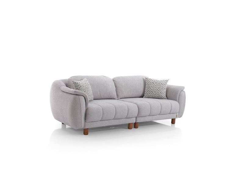 Happy Stationary Sofa Grey in Grey - 101-HAP-PUFGRAY-3