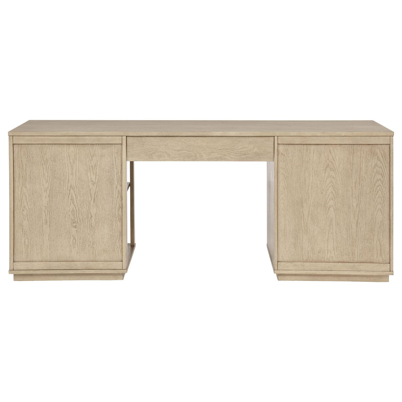 Harkes 75-inch 3-drawer Computer Desk with Adjustable Shelf Light Elm - 800797