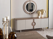 Harmony Diningroom (Consol With Mirror & Dining Table & 6 Dining Chair) - 200-GAB-HAR-DT-6-SET