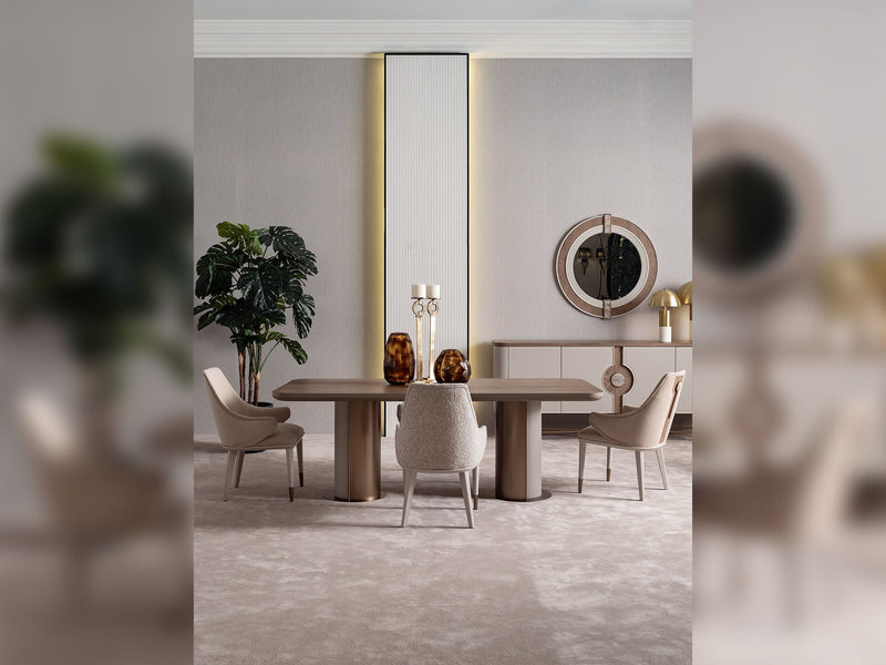 Harmony Diningroom (Consol With Mirror & Dining Table & 6 Dining Chair) - 200-GAB-HAR-DT-6-SET