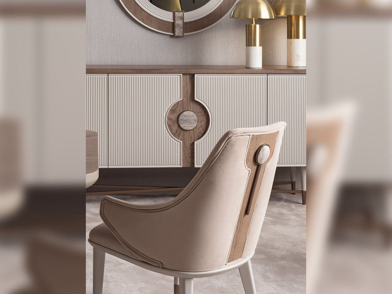 Harmony Diningroom (Consol With Mirror & Dining Table & 6 Dining Chair) - 200-GAB-HAR-DT-6-SET