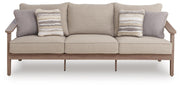Harmony Headlands Natural/Gray Outdoor Sofa with Cushion - PCP428-838